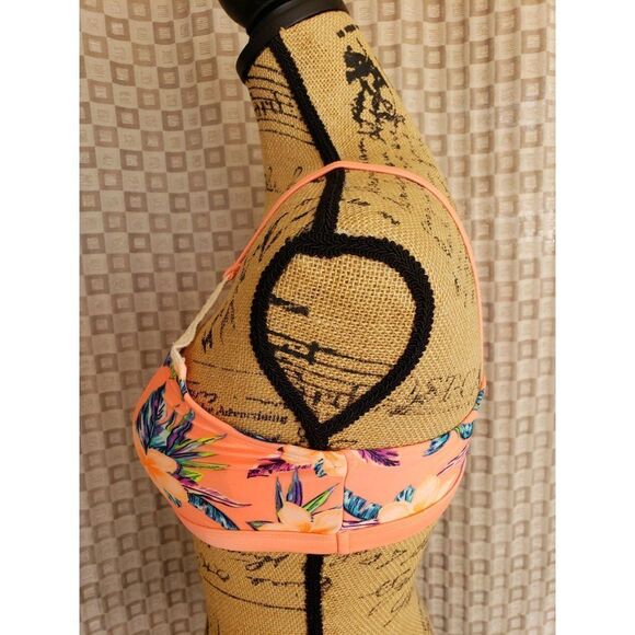 Girls Bikini Top Neon Floral Swimwear Bathing suit Top XL 14/16 NWT - Picture 5 of 9